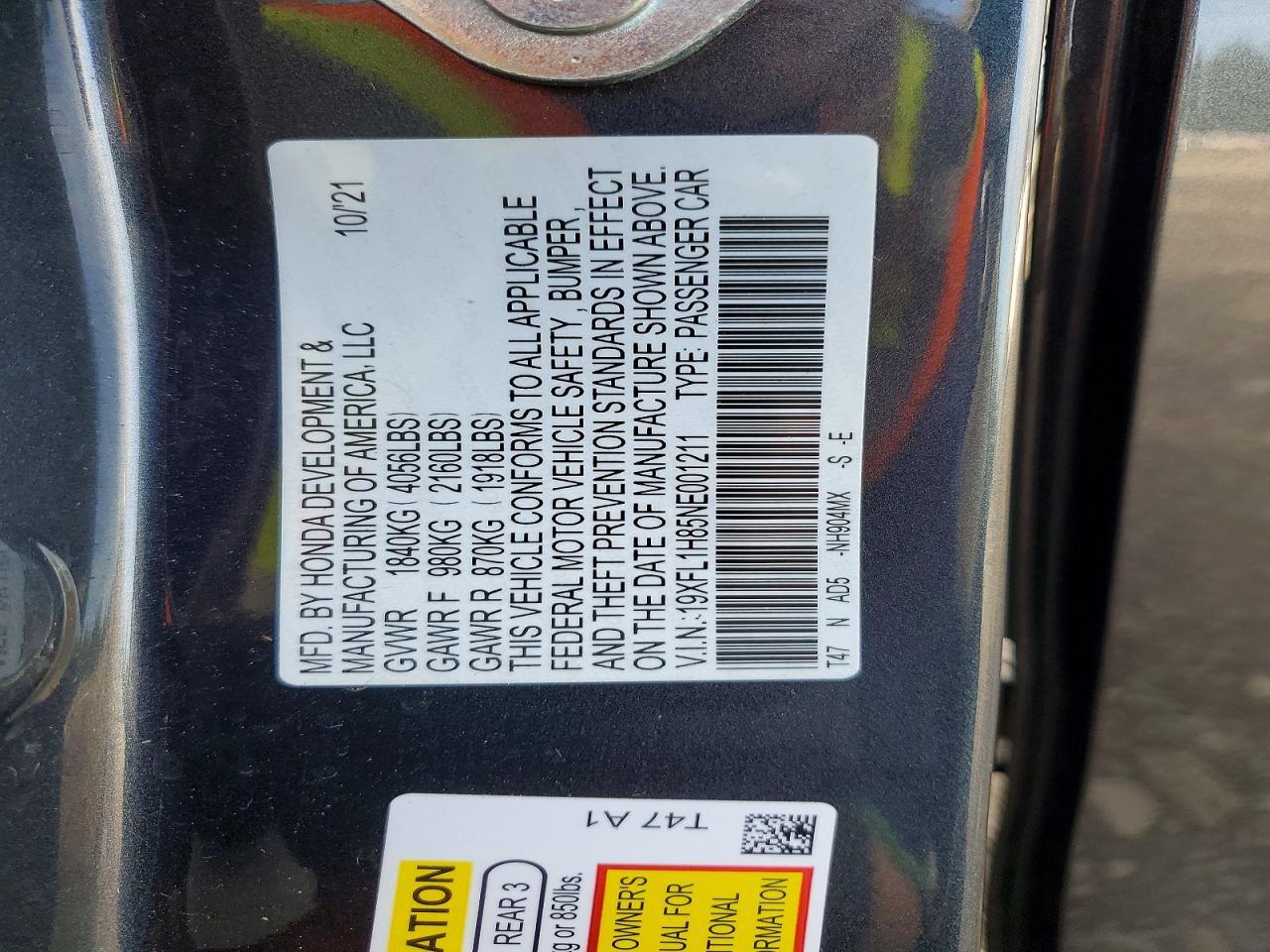 2022 HONDA CIVIC