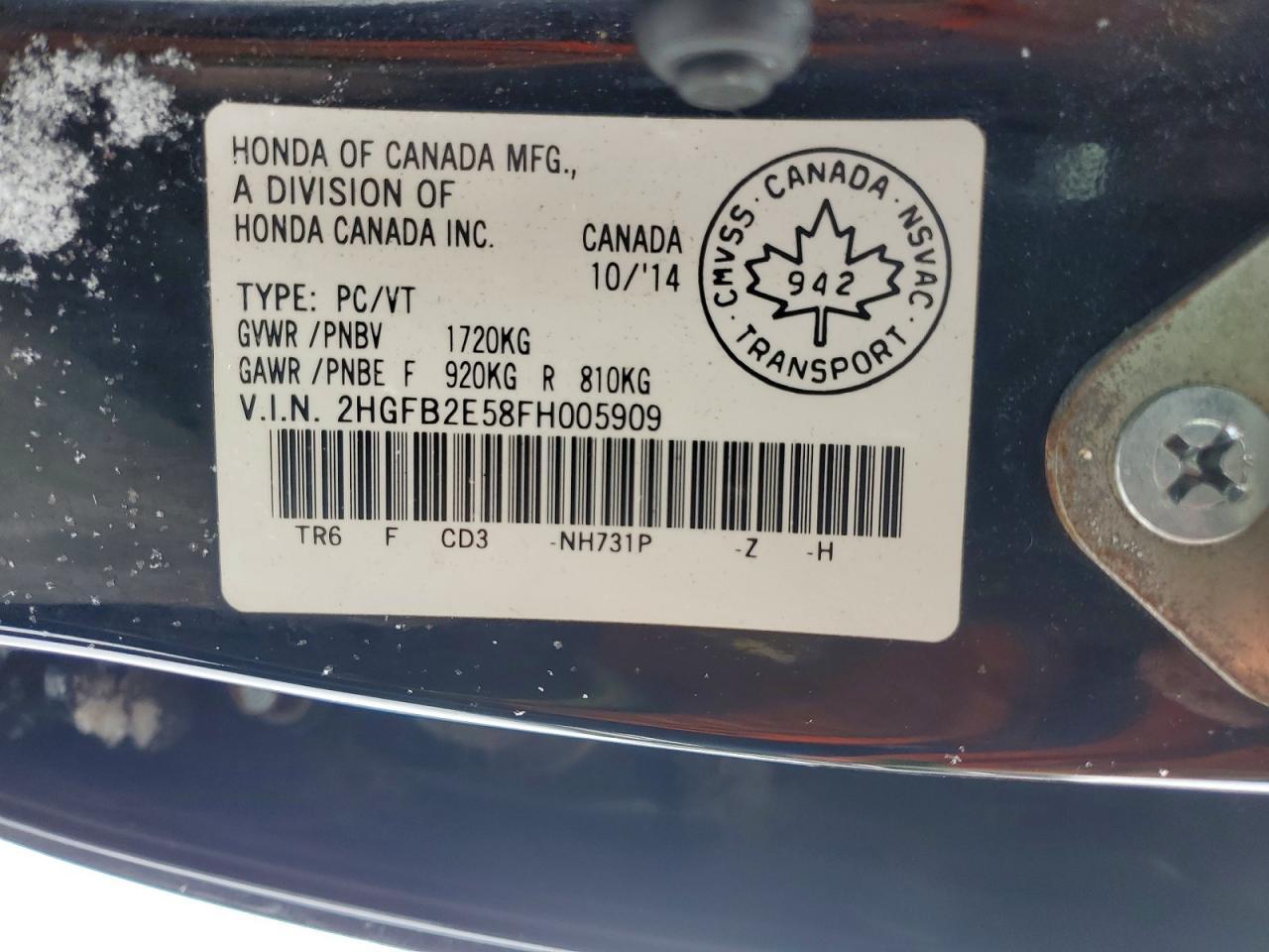 2015 HONDA CIVIC