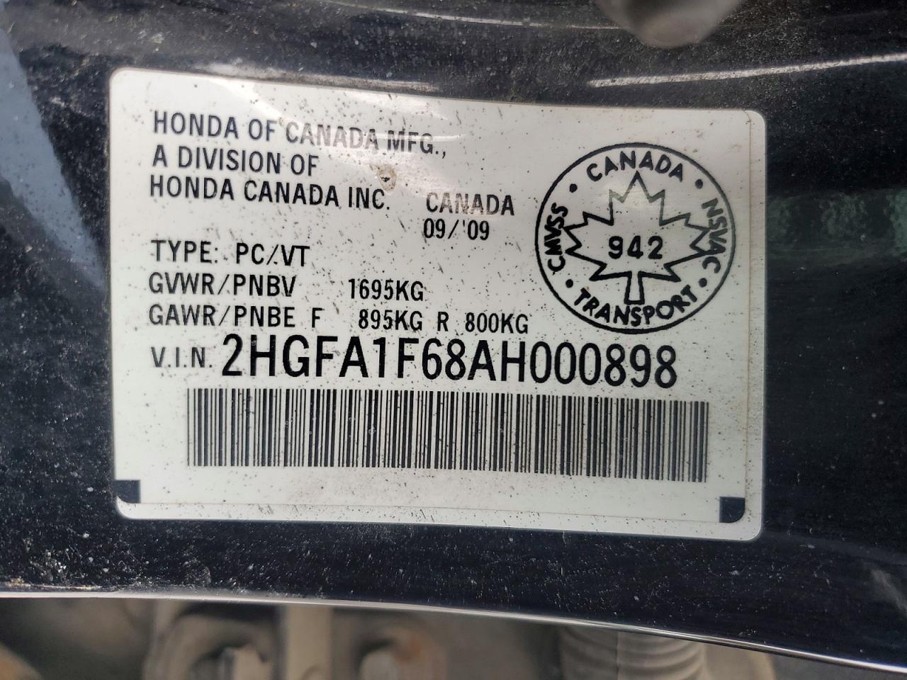 2010 HONDA CIVIC