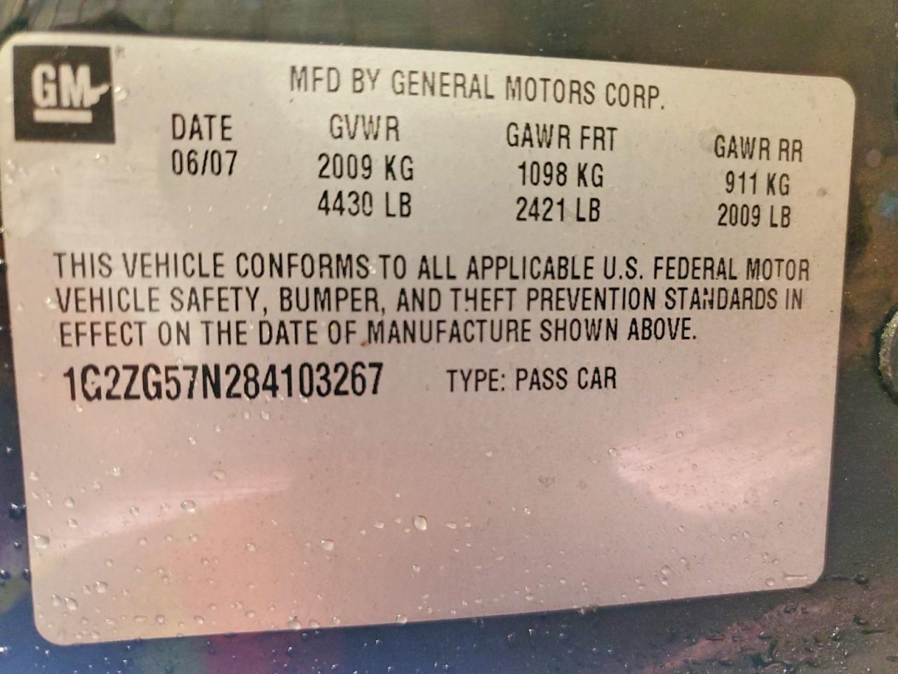 2008 PONTIAC G6