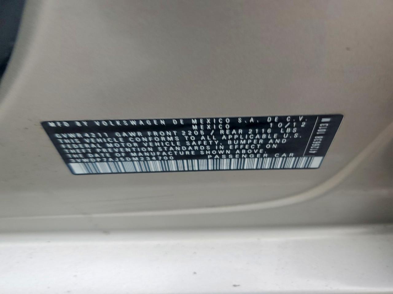 2013 VOLKSWAGEN JETTA