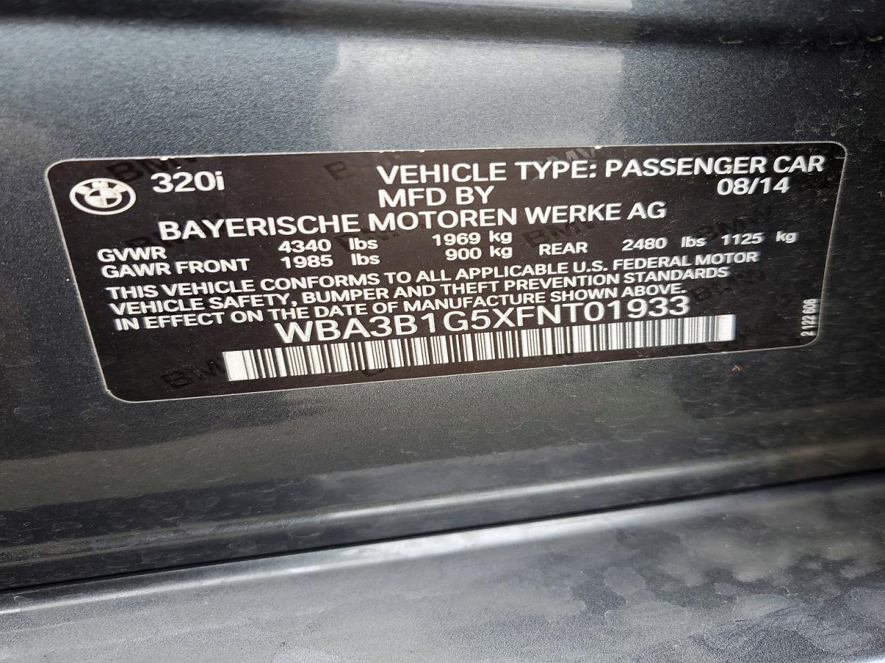 2015 BMW 3 SERIES