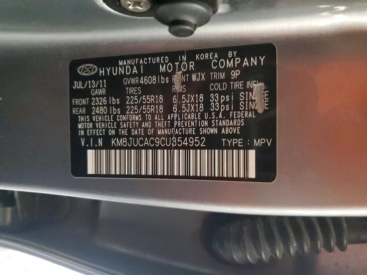 2012 HYUNDAI TUCSON