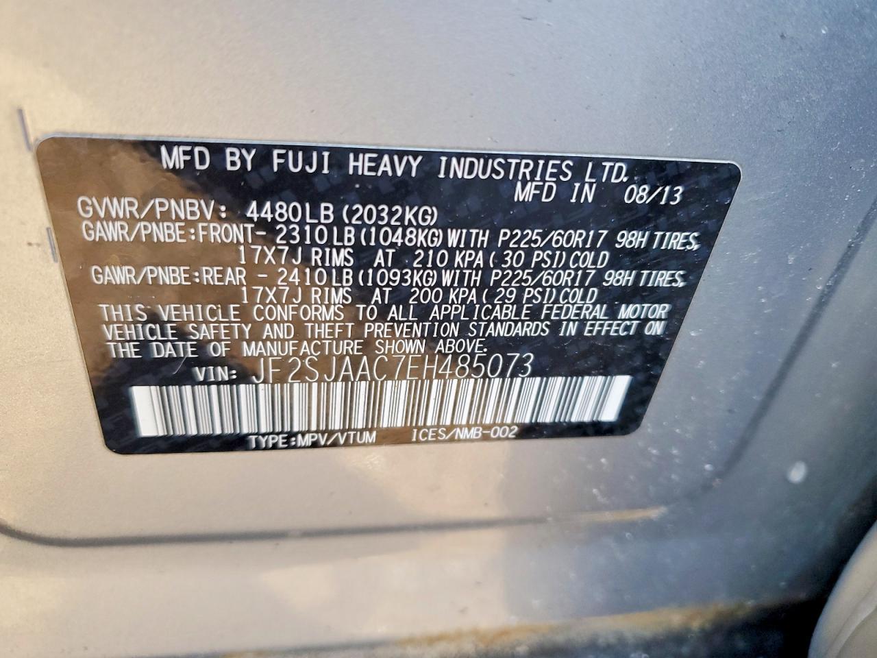 2014 SUBARU FORESTER