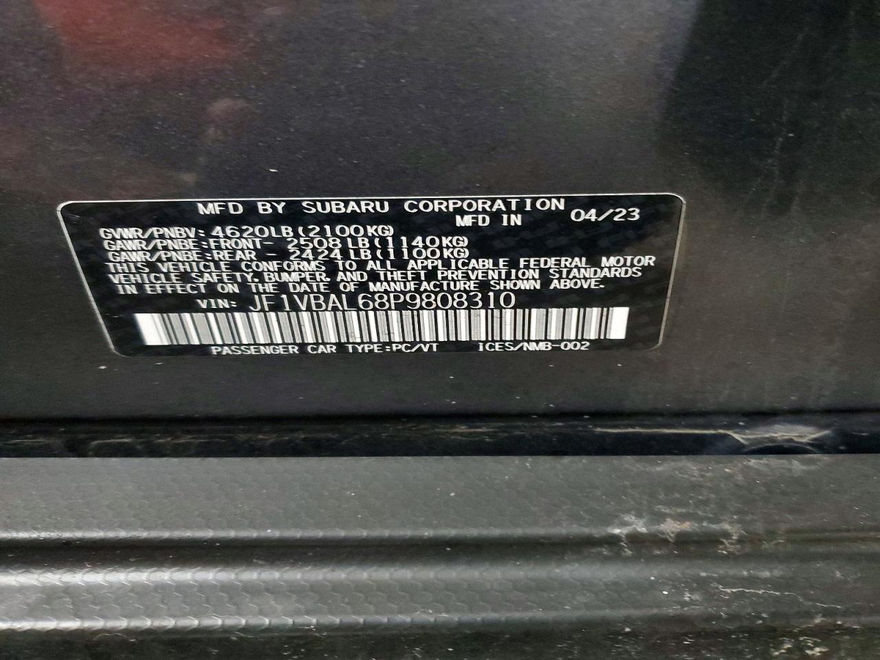 2023 SUBARU WRX