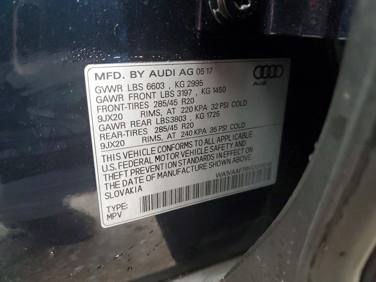 2017 AUDI Q7