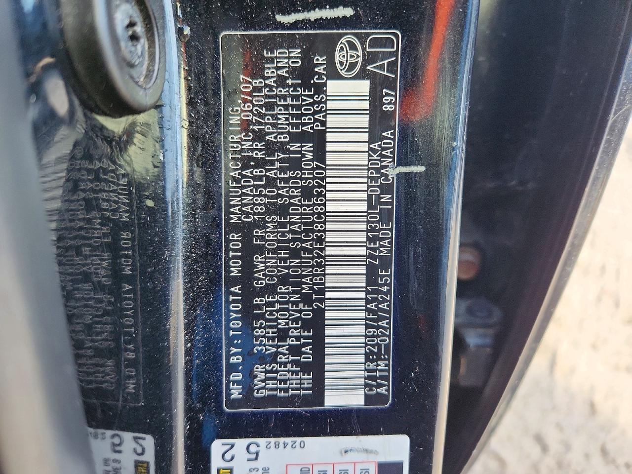 2008 TOYOTA COROLLA