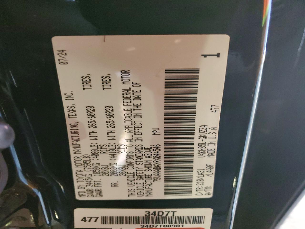 2024 TOYOTA Sequoia