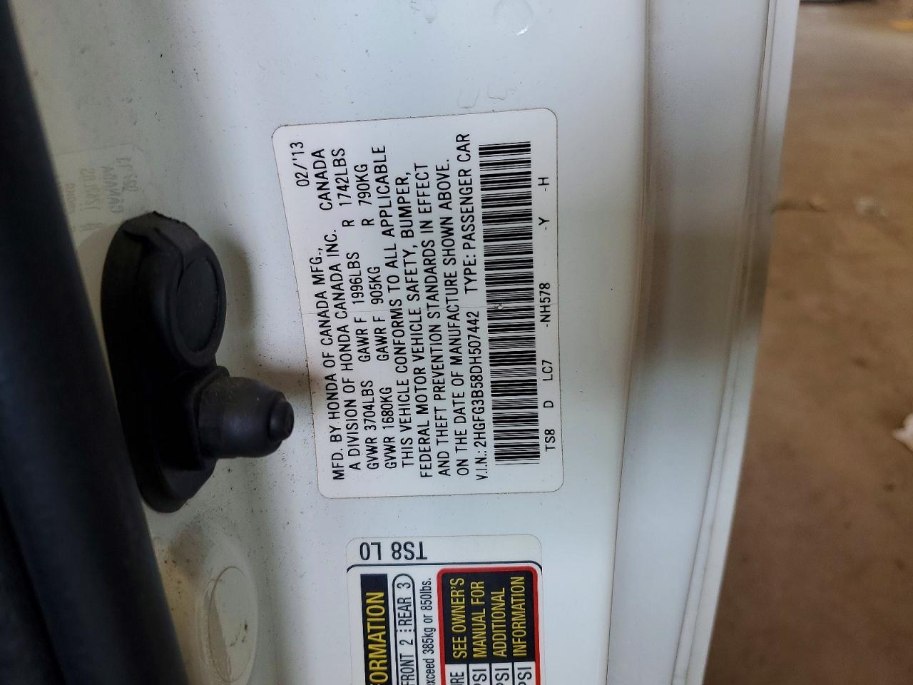 2013 HONDA CIVIC