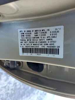 2017 HONDA ACCORD
