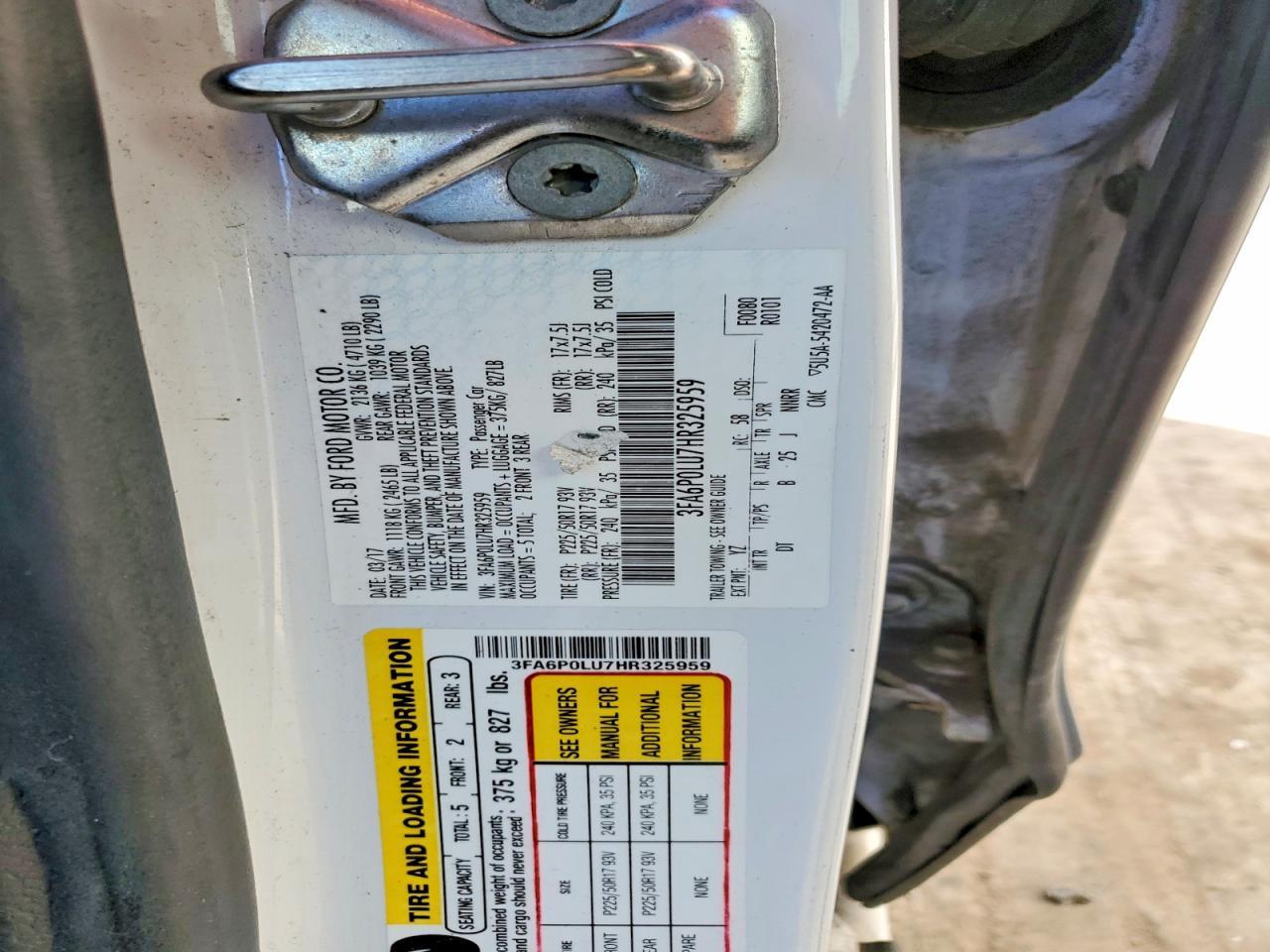 2017 FORD FUSION