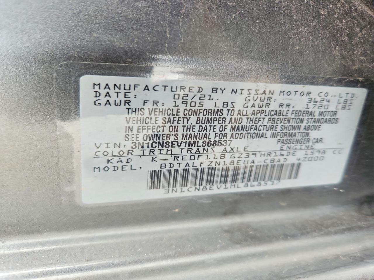 2021 NISSAN VERSA