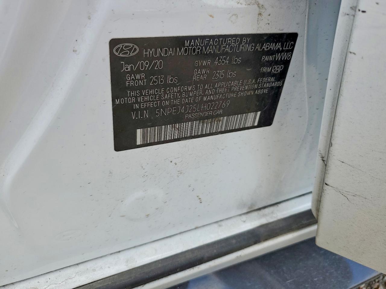 2020 HYUNDAI SONATA