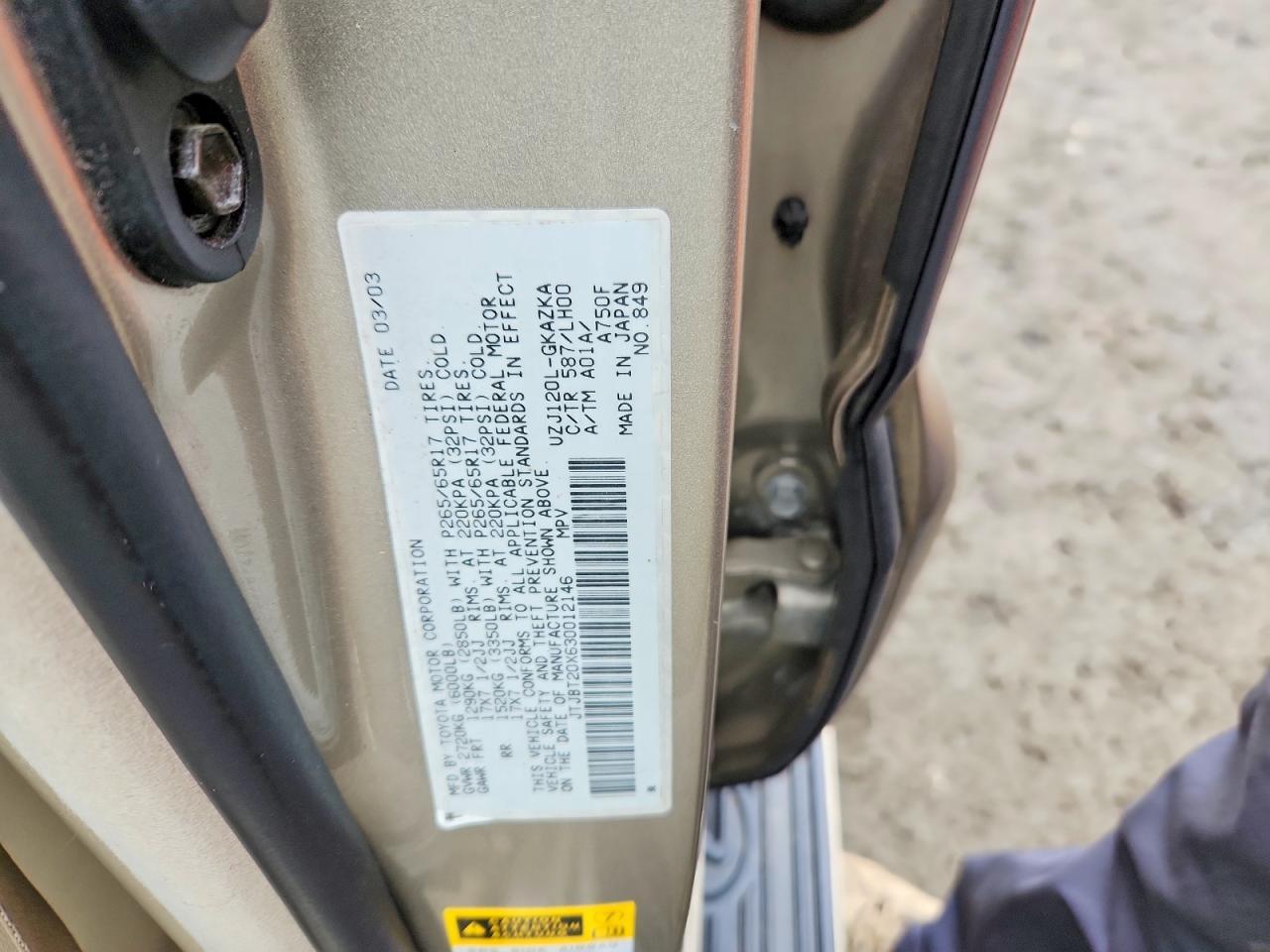 2003 LEXUS Gx 470