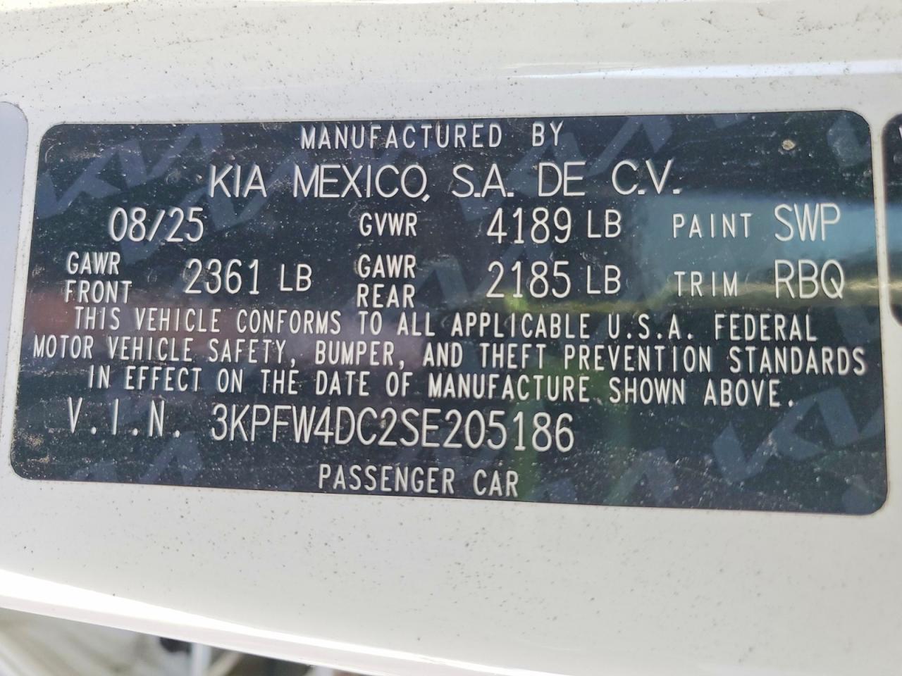 2025 KIA K4