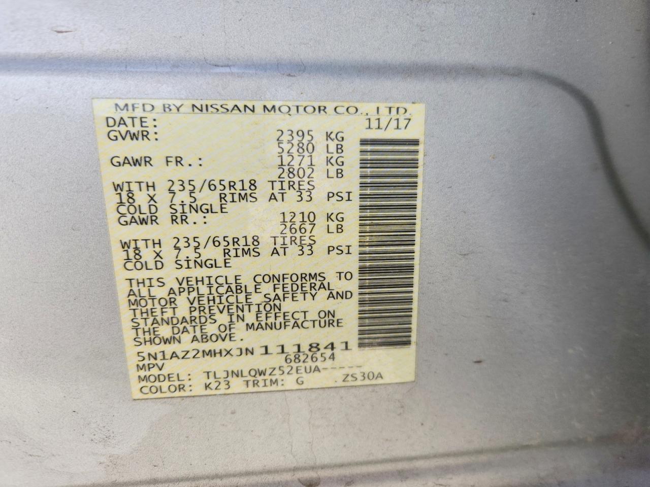 2018 NISSAN MURANO