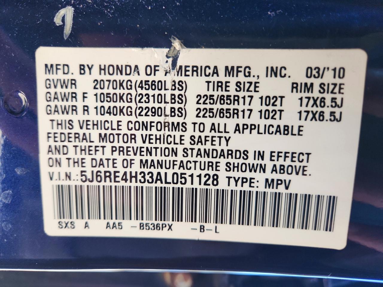 2010 HONDA CR-V