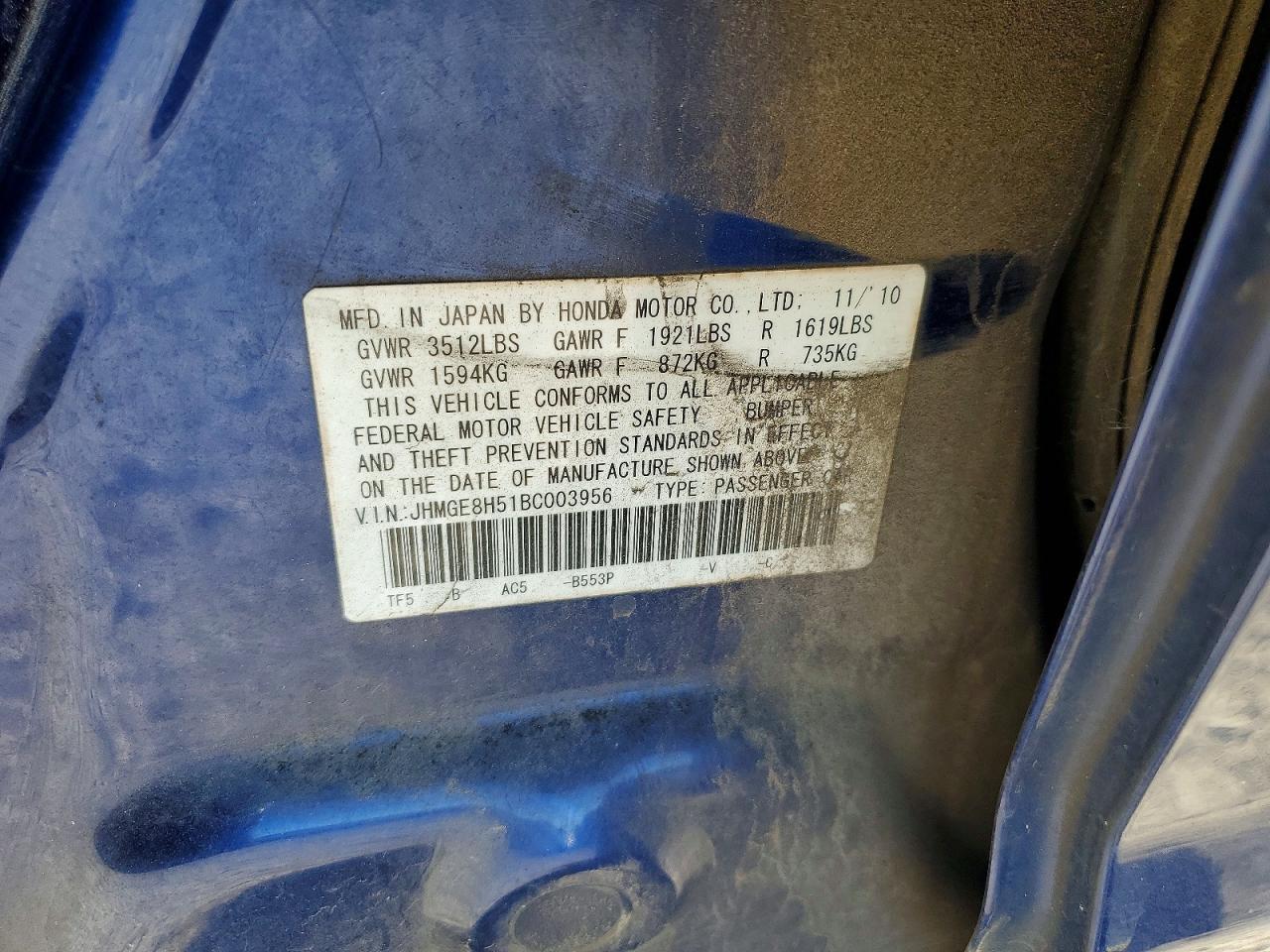 2011 HONDA FIT