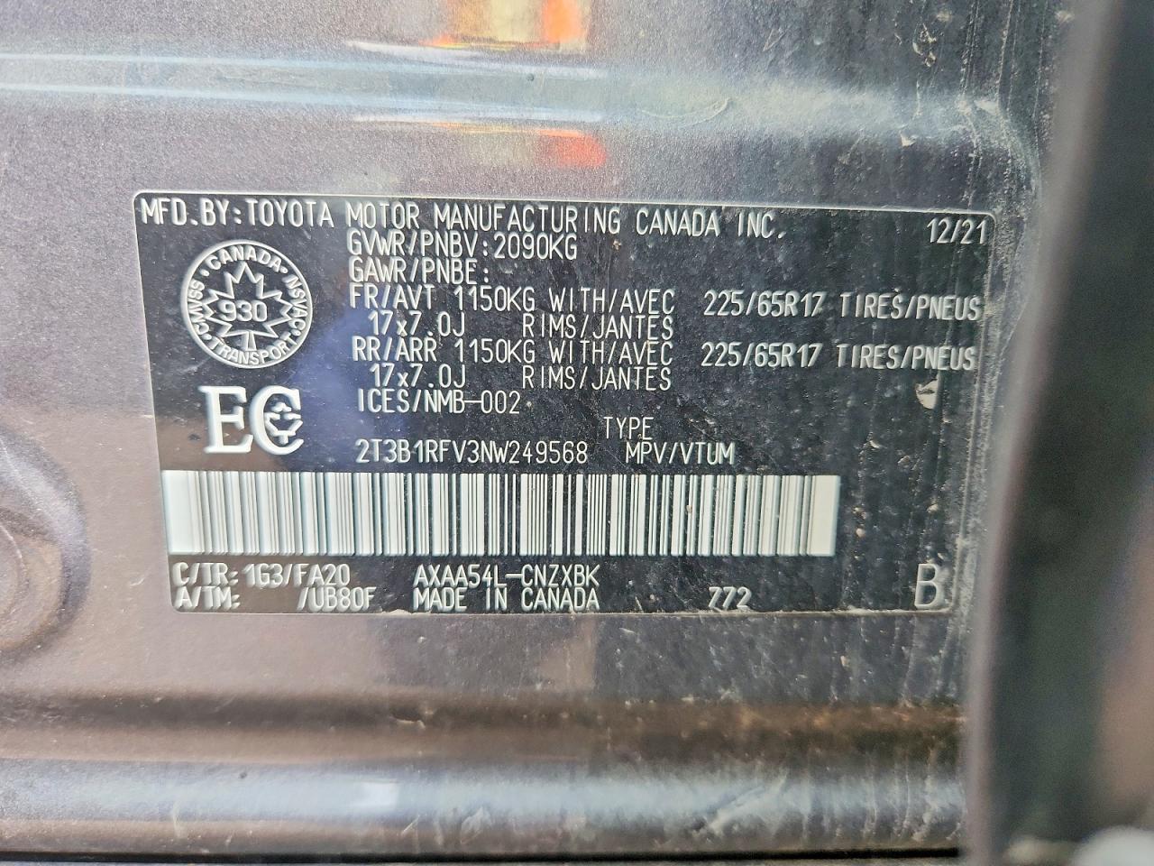 2022 TOYOTA RAV4