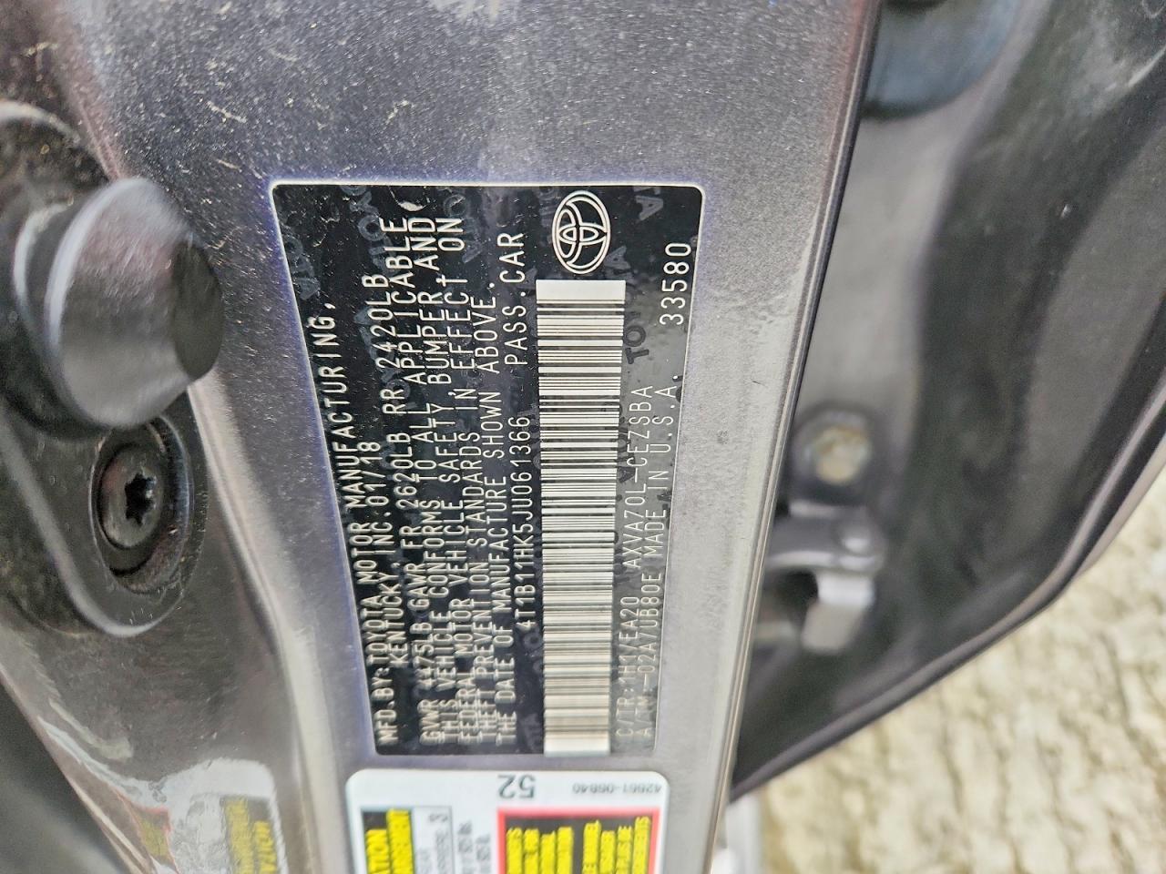 2018 TOYOTA CAMRY