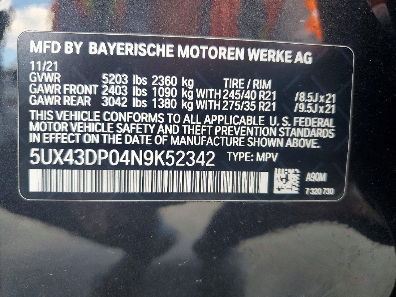 2022 BMW X3