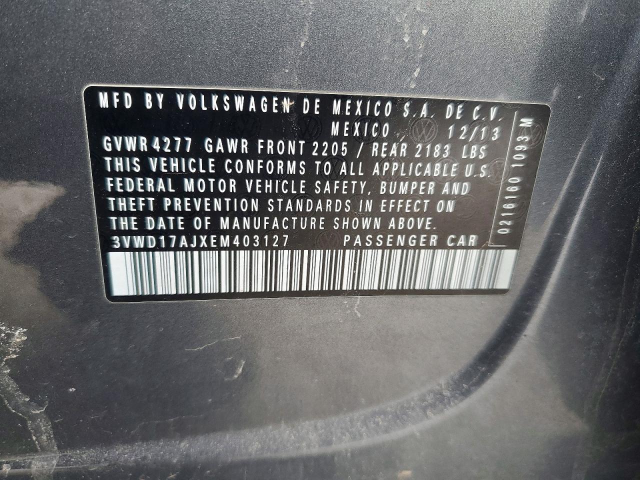 2014 VOLKSWAGEN JETTA