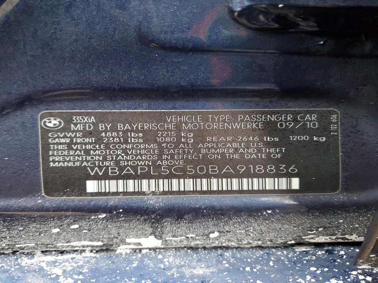 2011 BMW 3 SERIES