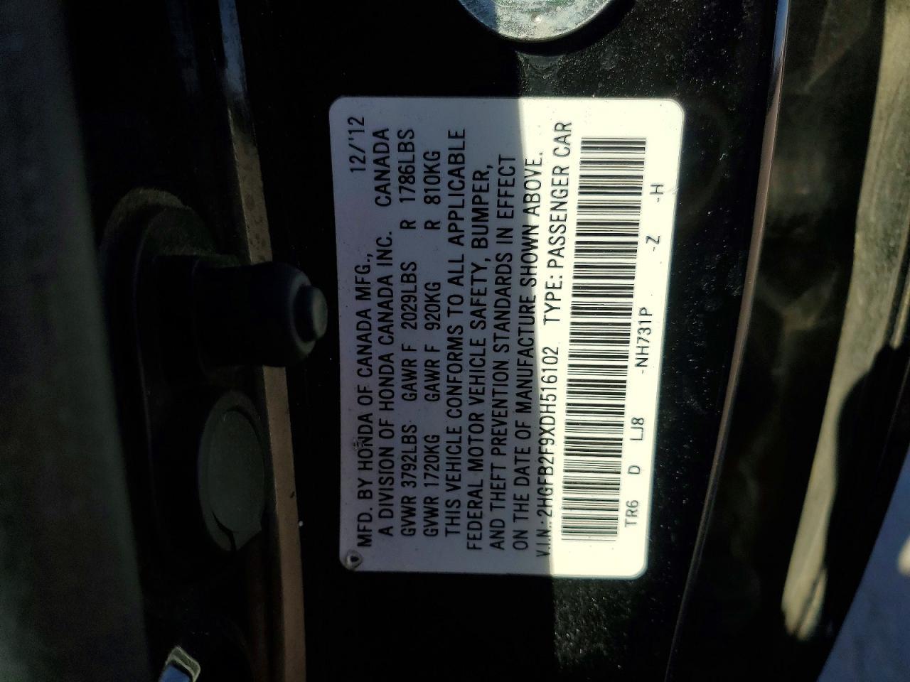 2013 HONDA CIVIC