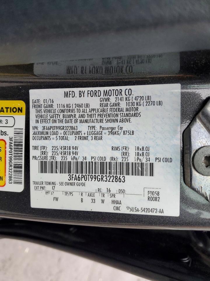 2016 FORD FUSION