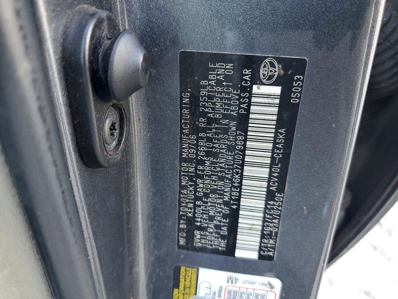 2007 TOYOTA CAMRY