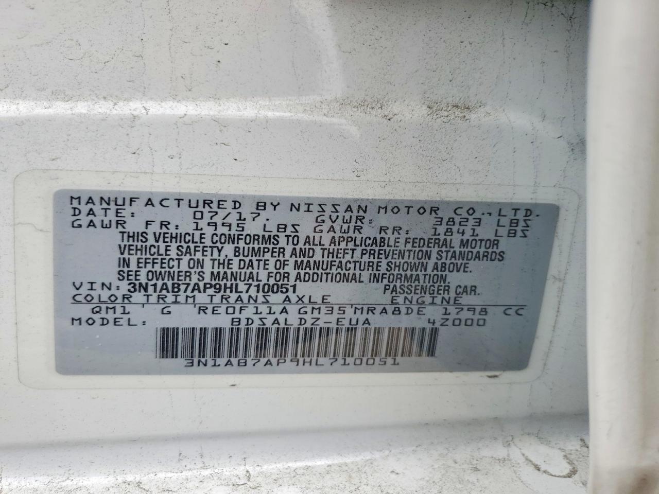 2017 NISSAN SENTRA
