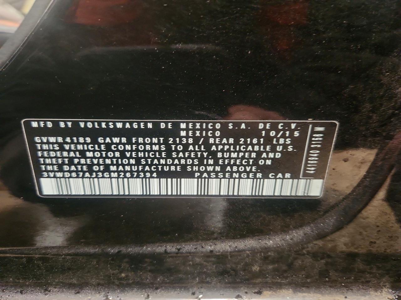 2016 VOLKSWAGEN JETTA
