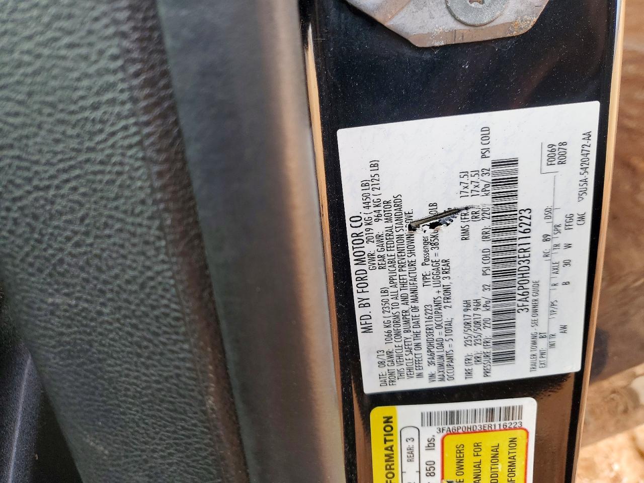 2014 FORD FUSION
