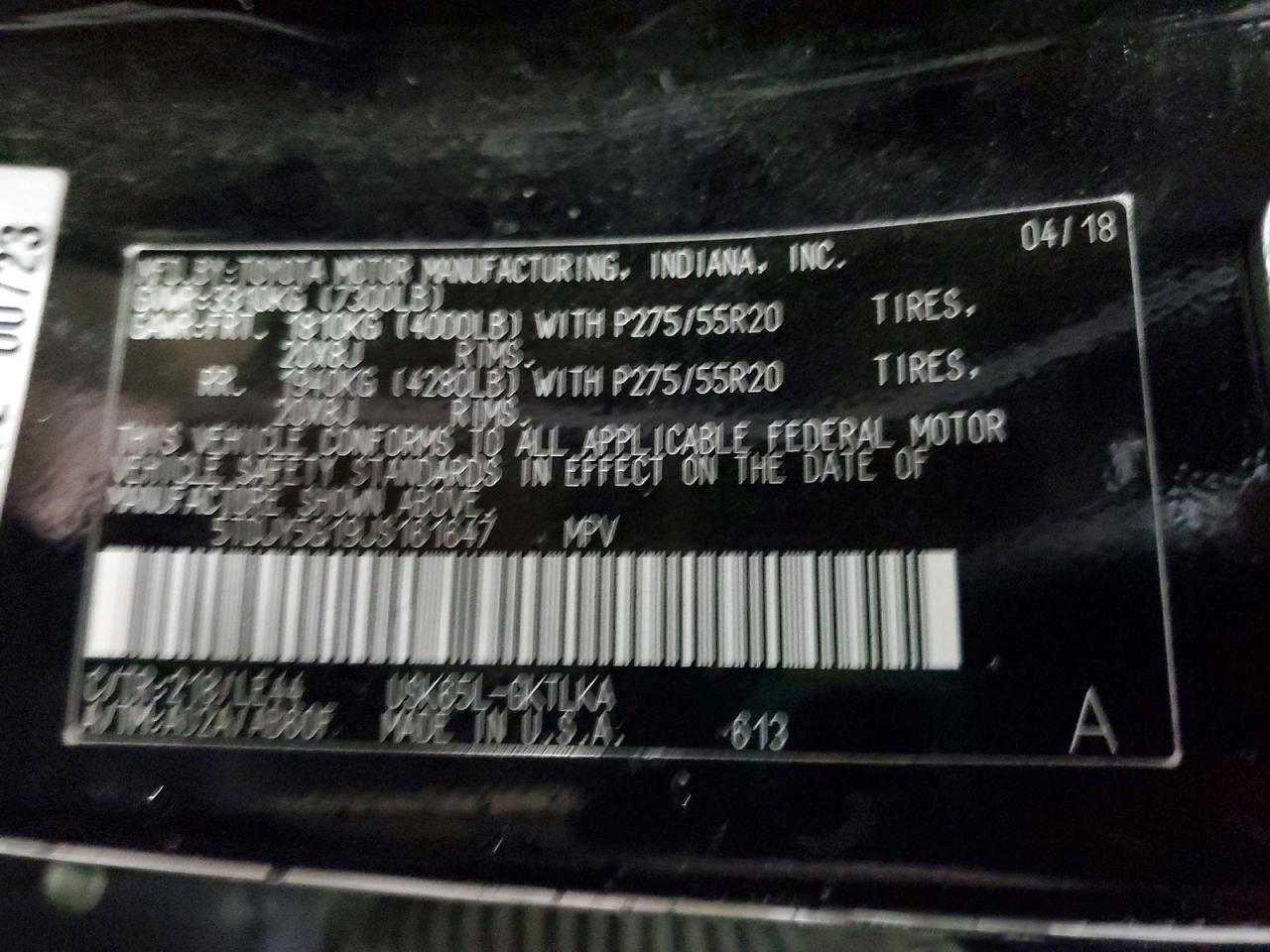 2018 TOYOTA Sequoia