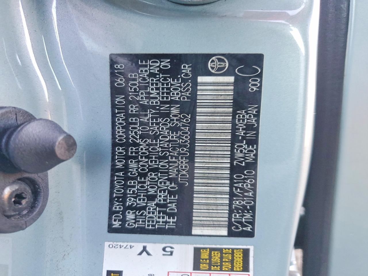2018 TOYOTA PRIUS