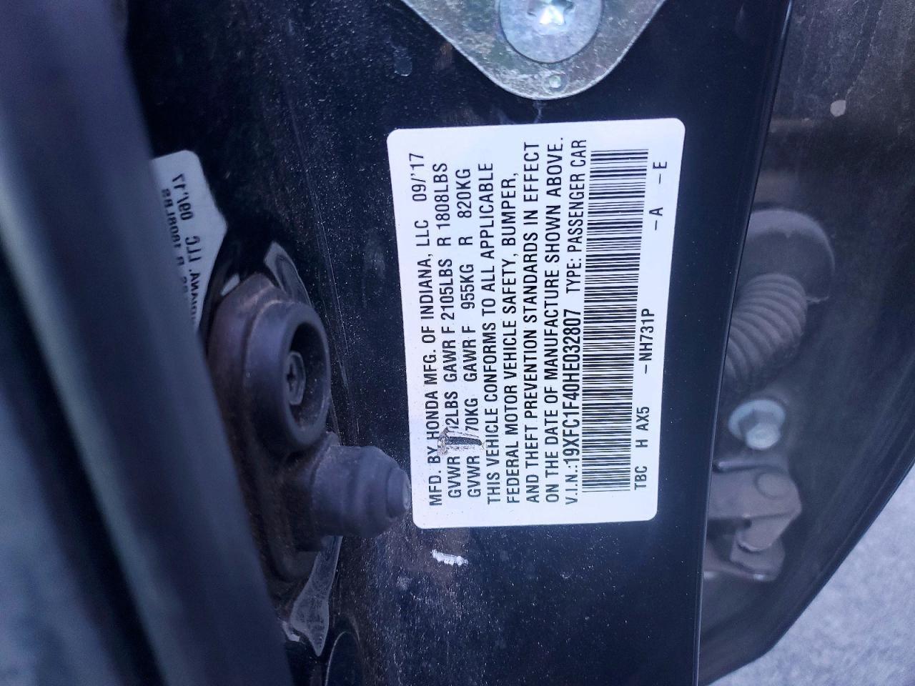 2017 HONDA CIVIC