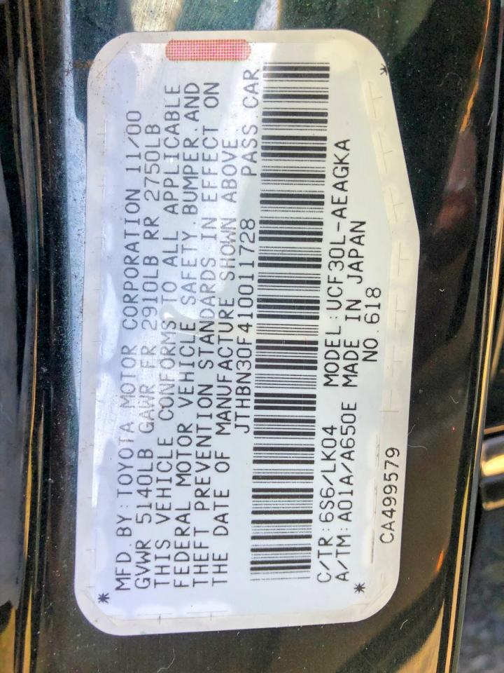 2001 LEXUS Ls 430