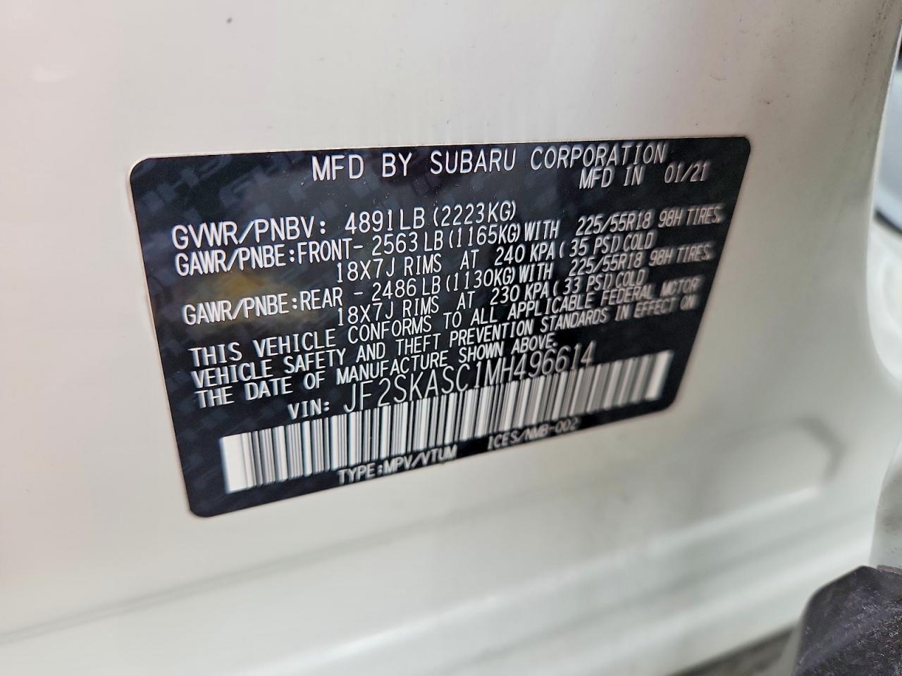 2021 SUBARU FORESTER