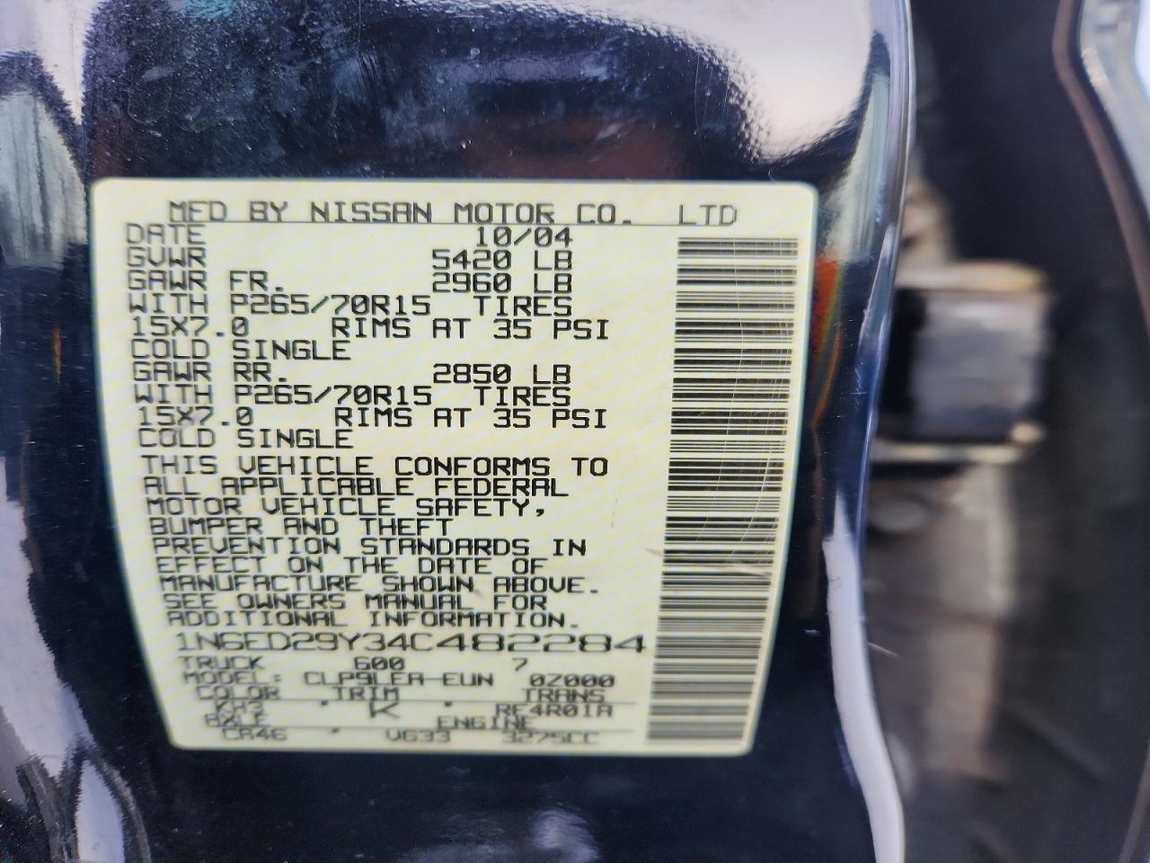 2004 NISSAN Frontier
