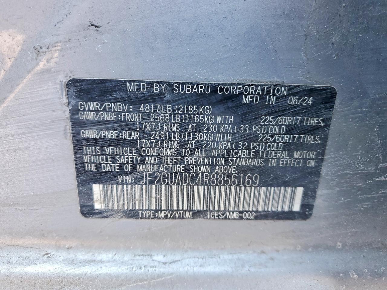 2024 SUBARU Crosstrek