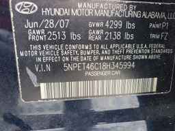 2008 HYUNDAI SONATA