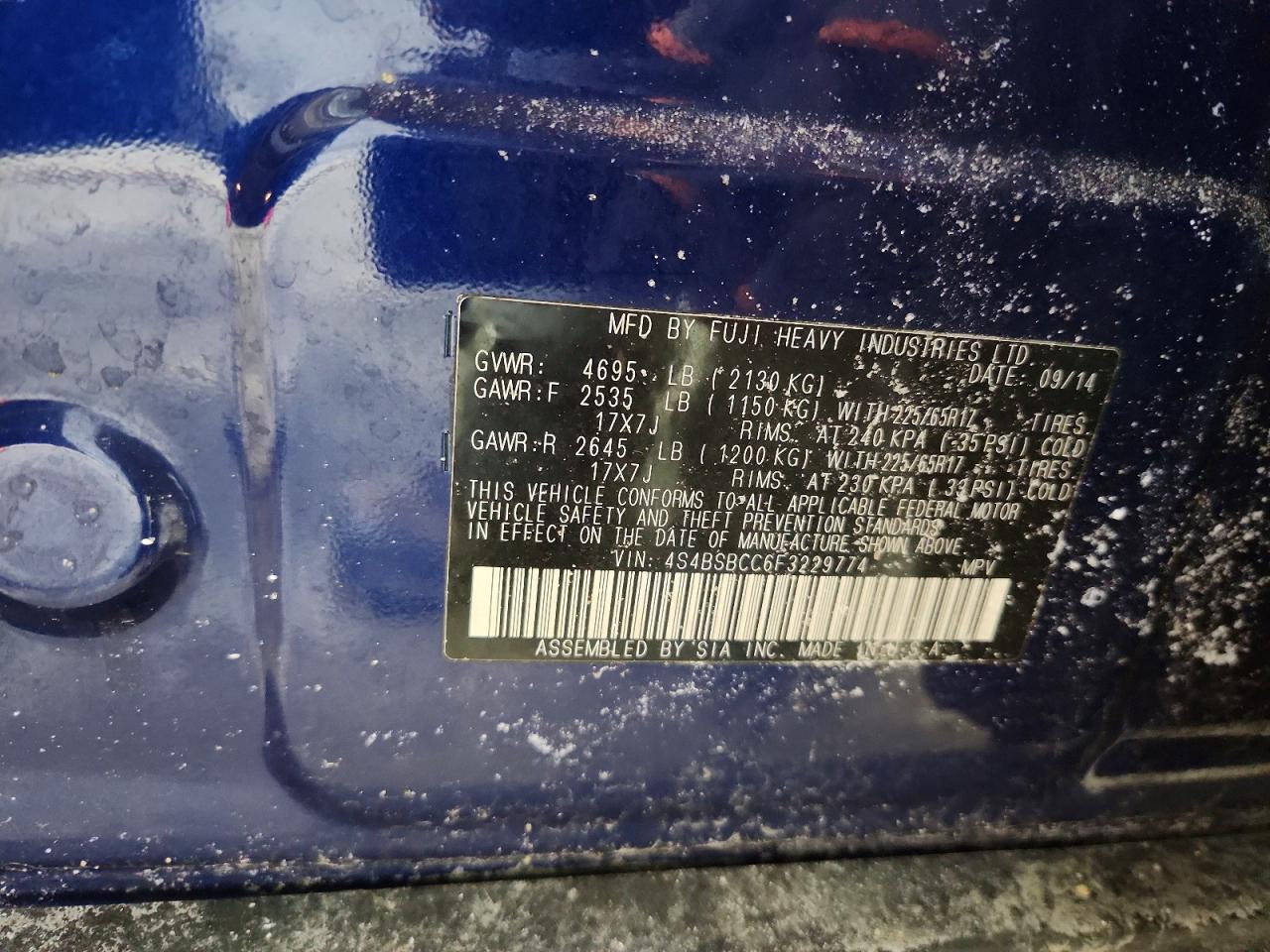 2015 SUBARU Outback