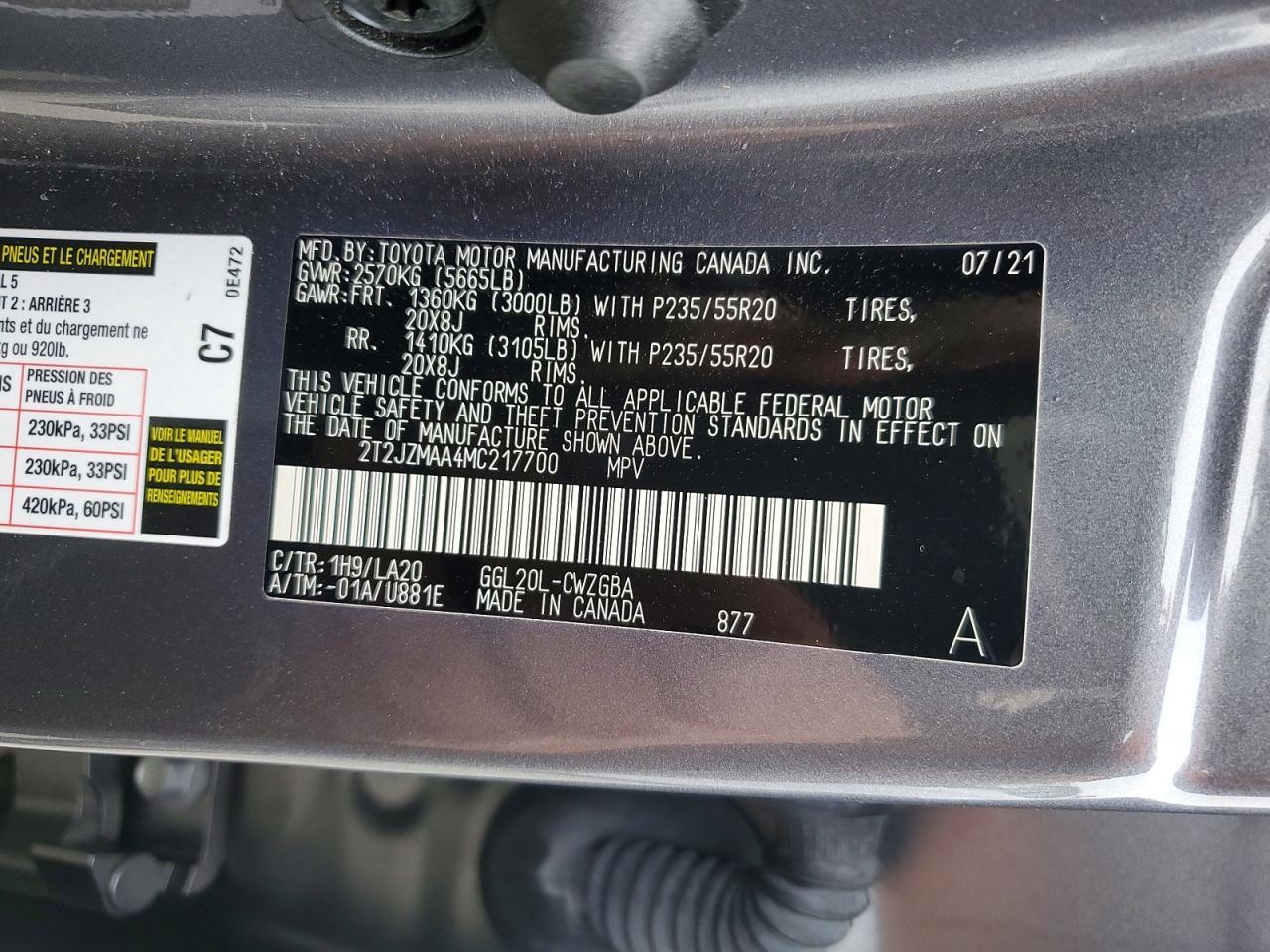 2021 LEXUS RX 350