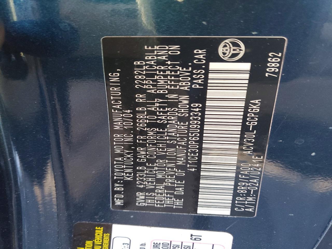 2005 TOYOTA CAMRY