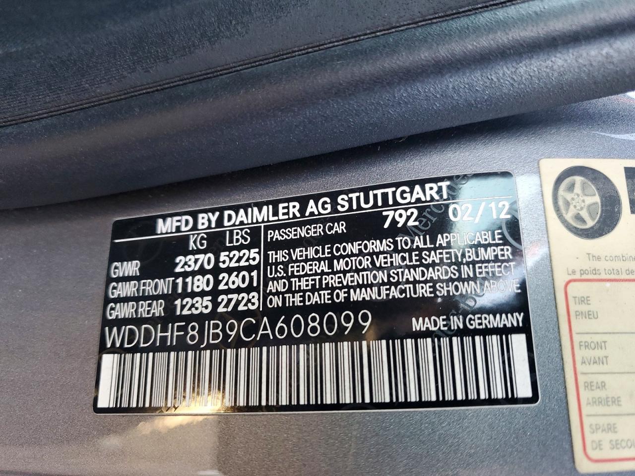 2012 MERCEDES-BENZ E-Class