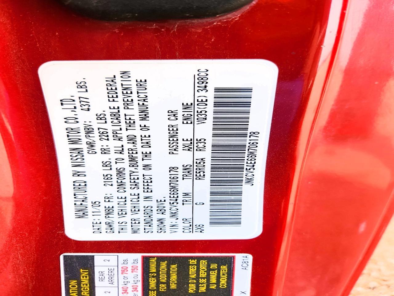2006 INFINITI G35