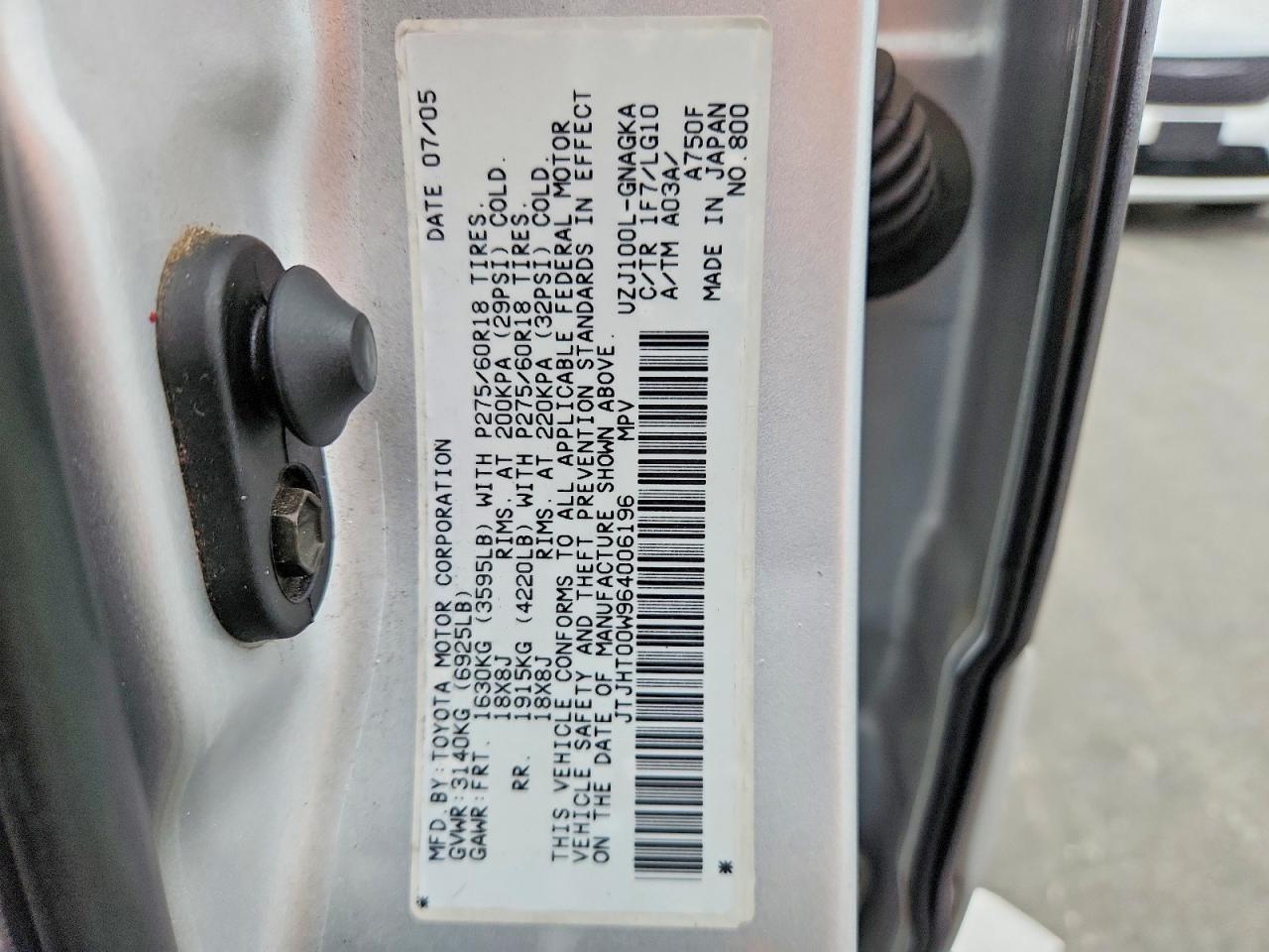 2006 LEXUS Lx 470
