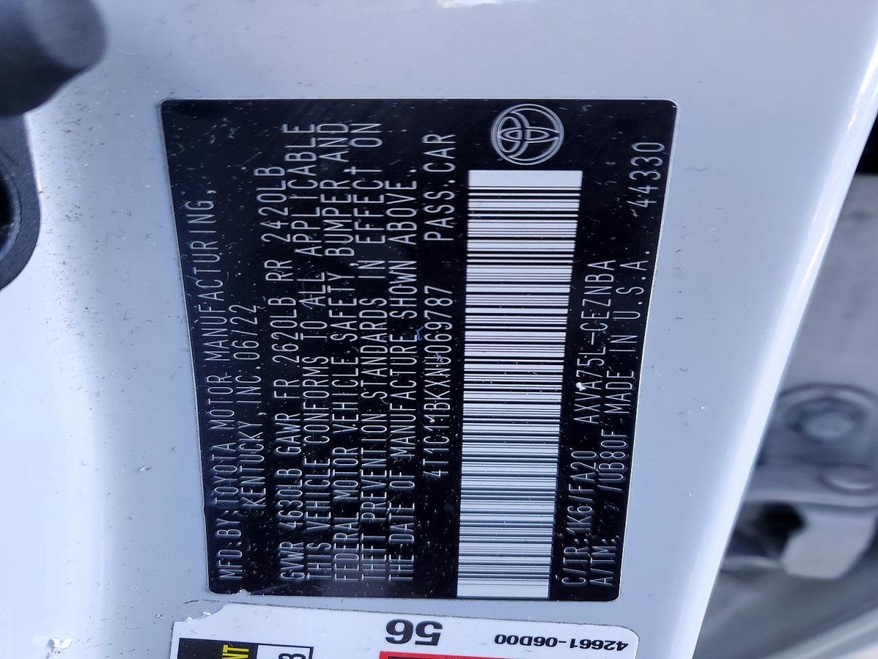 2022 TOYOTA CAMRY
