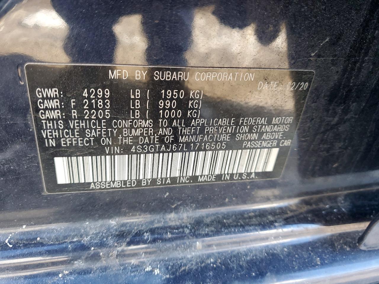 2020 SUBARU IMPREZA