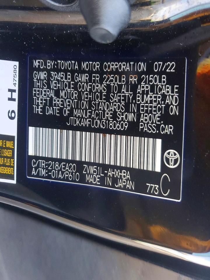 2022 TOYOTA PRIUS